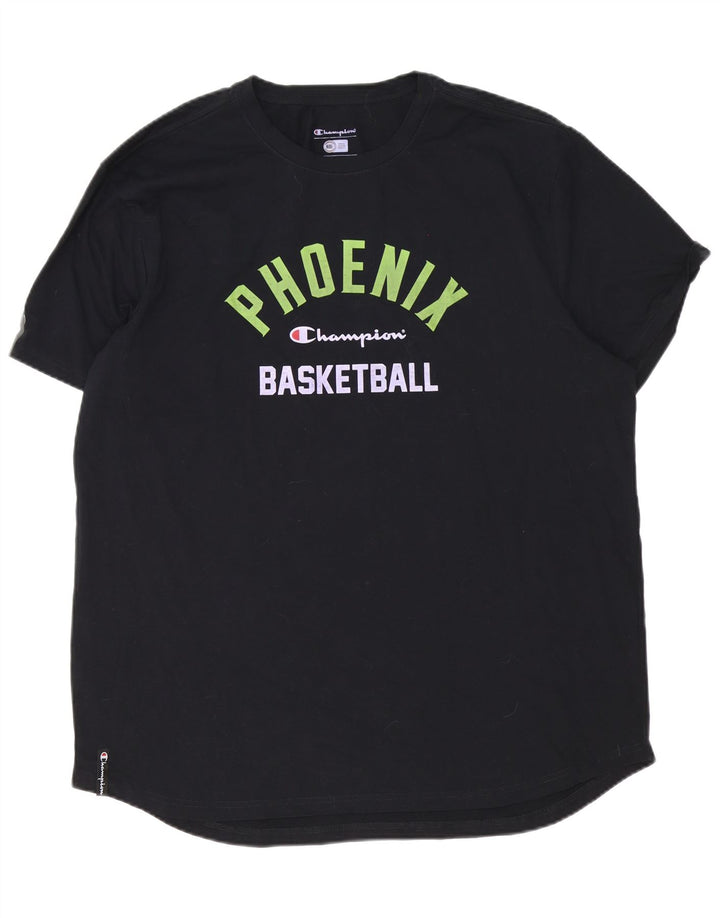 Champion Herre Phoenix grafisk T-shirt top 2XL sort bomuld