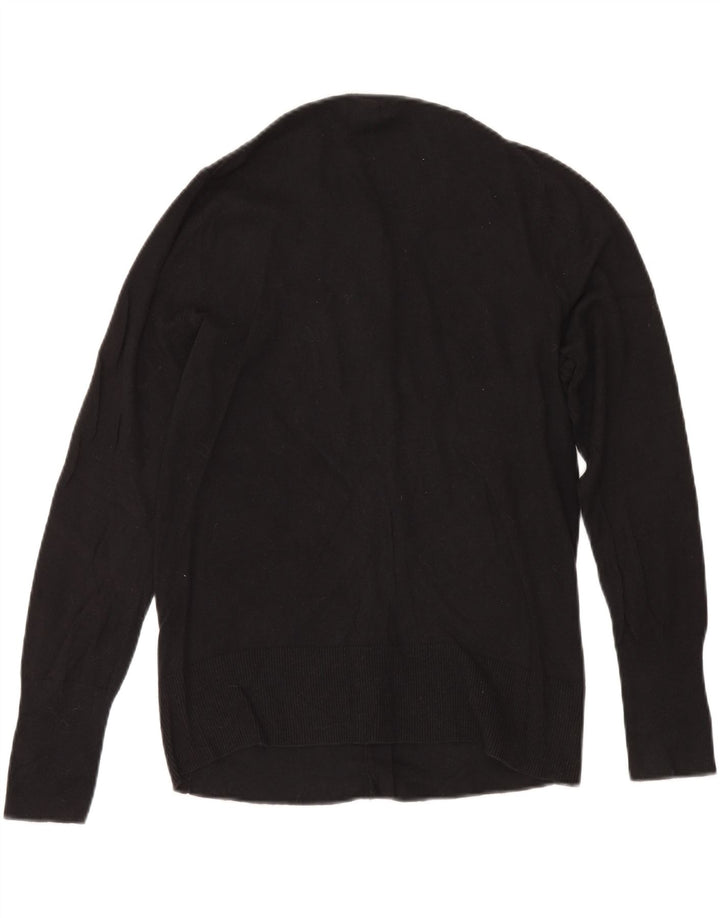 EDDIE BAUER Womens Cardigan Sweater UK 12 Medium Black Cotton Vintage Eddie Bauer and Second-Hand Eddie Bauer from Messina Hembry 