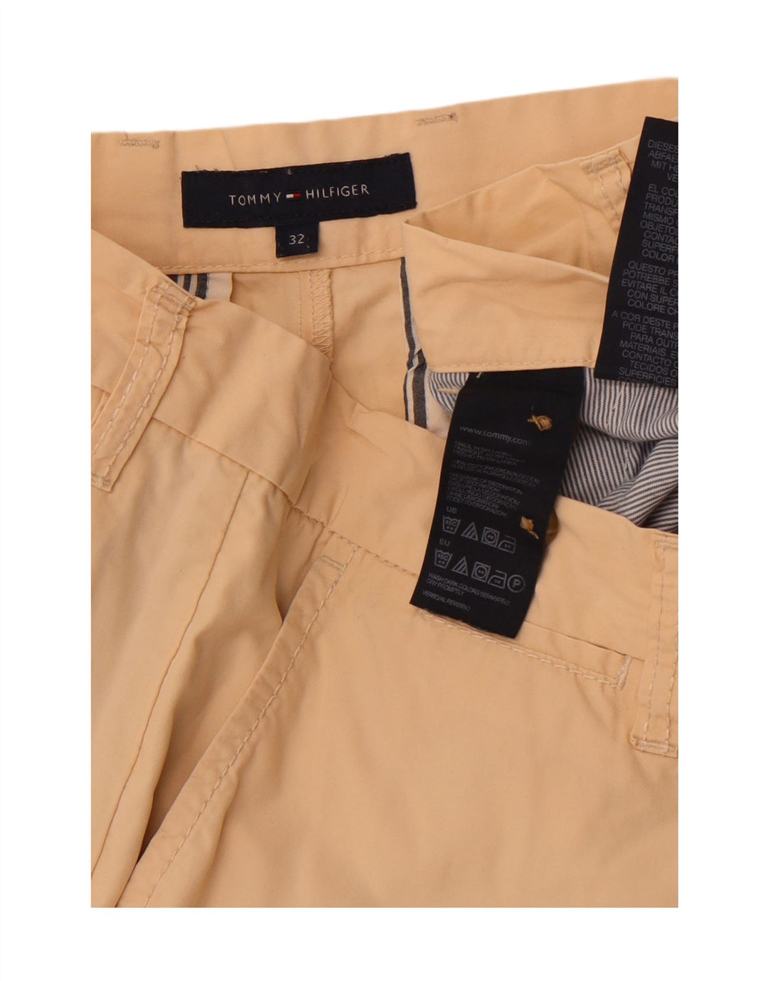 TOMMY HILFIGER Chino Shorts til mænd W32 Medium Beige Bomuld