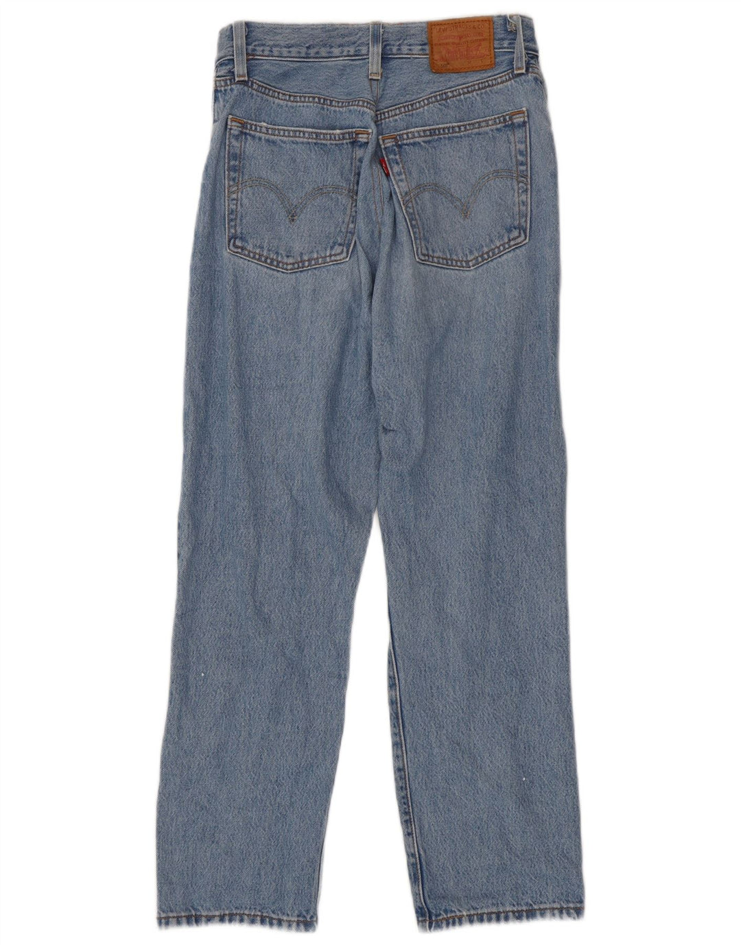 Levi's Womens 501 Distressed Straight Jeans W26 L26 Blå