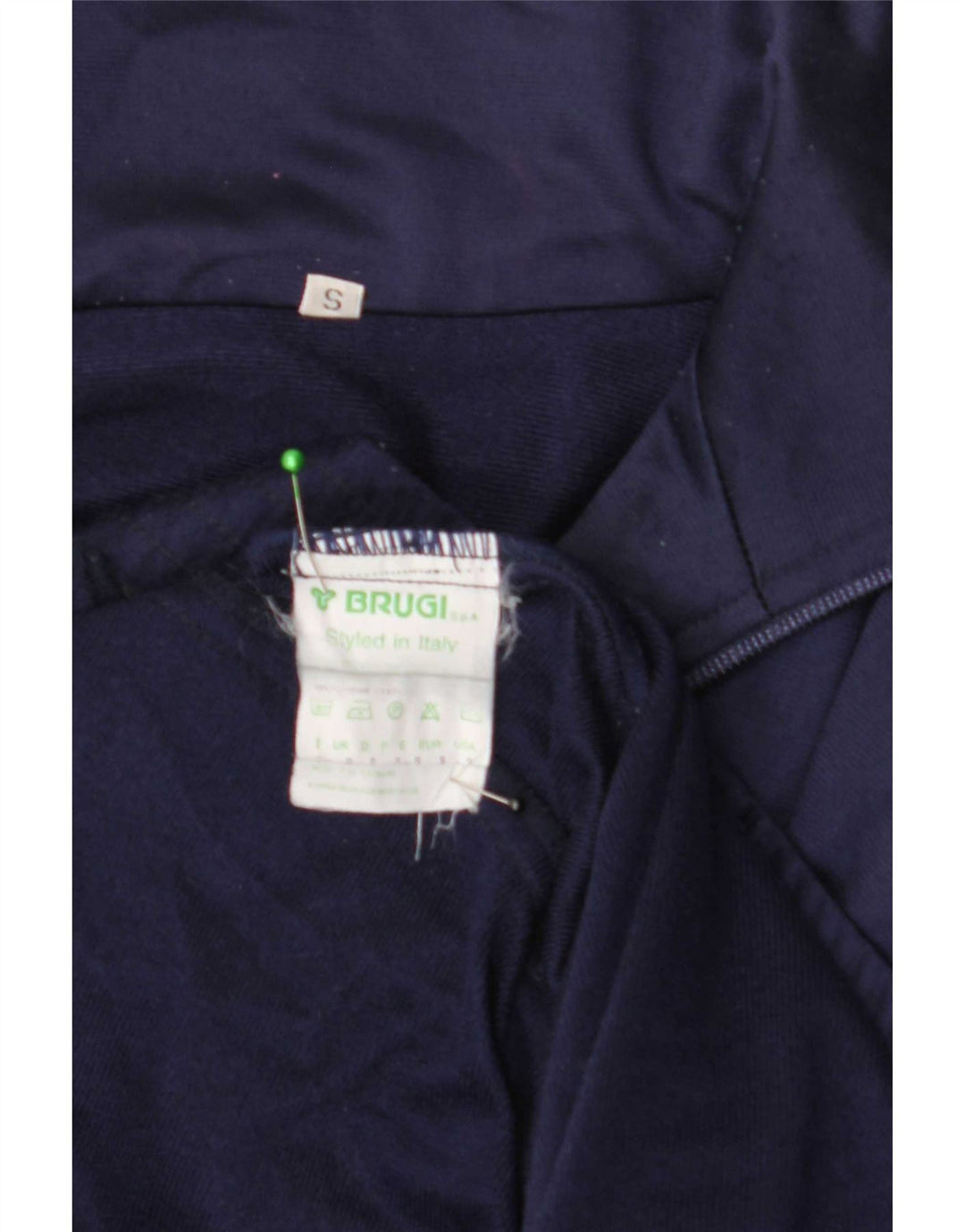 Brugi Grafisk træningsdragt jakke til mænd Small Navy Blue Polyester