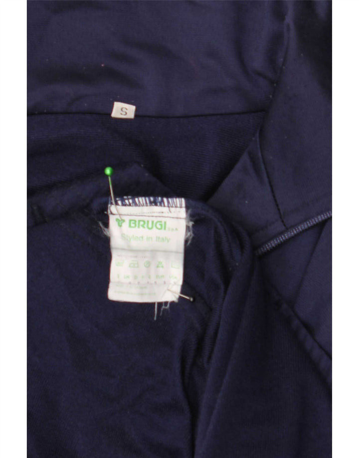Brugi Grafisk træningsdragt jakke til mænd Small Navy Blue Polyester