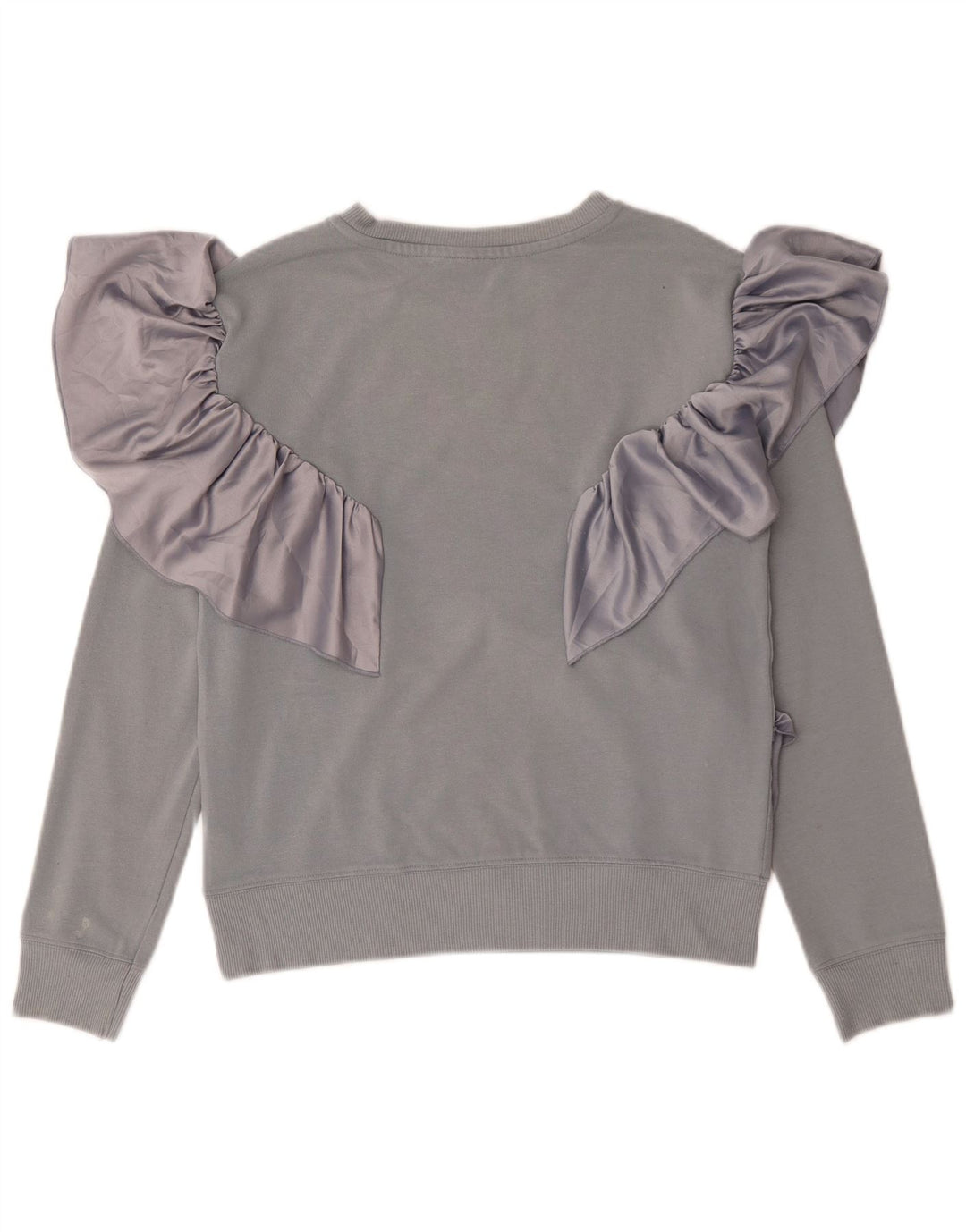 Topshop Dame Sweatshirt Jumper UK 8 Lille Grå Bomuld