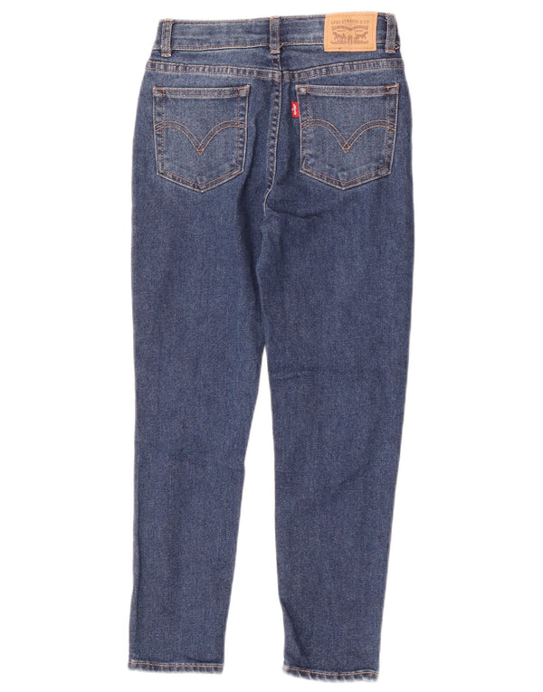 Levi's Girls Mini Mom Distressed Tapered Jeans 7-8 år W22 L22 Blå