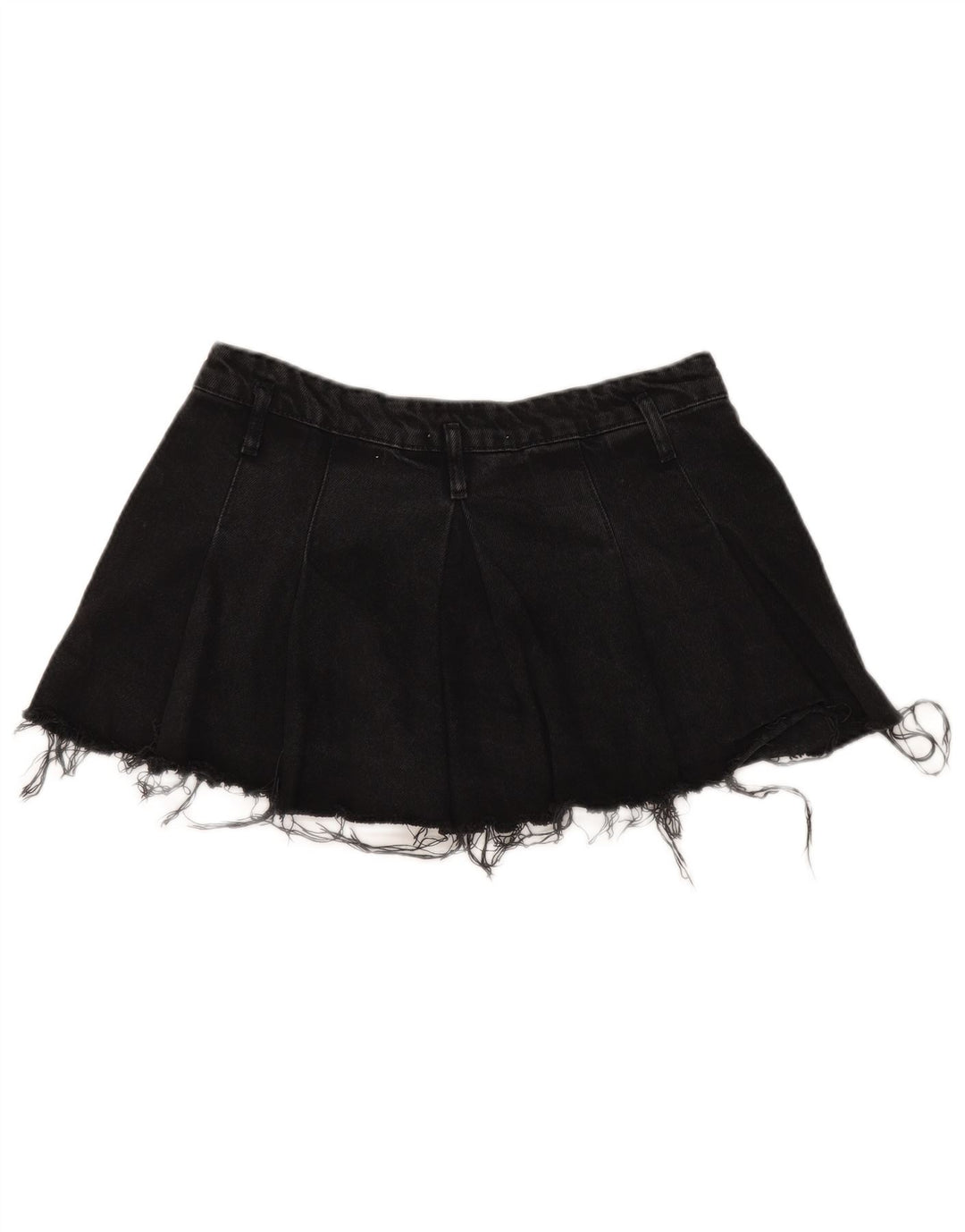Zara Dame Mini Denim Nederdel Medium W32 Sort Bomuld