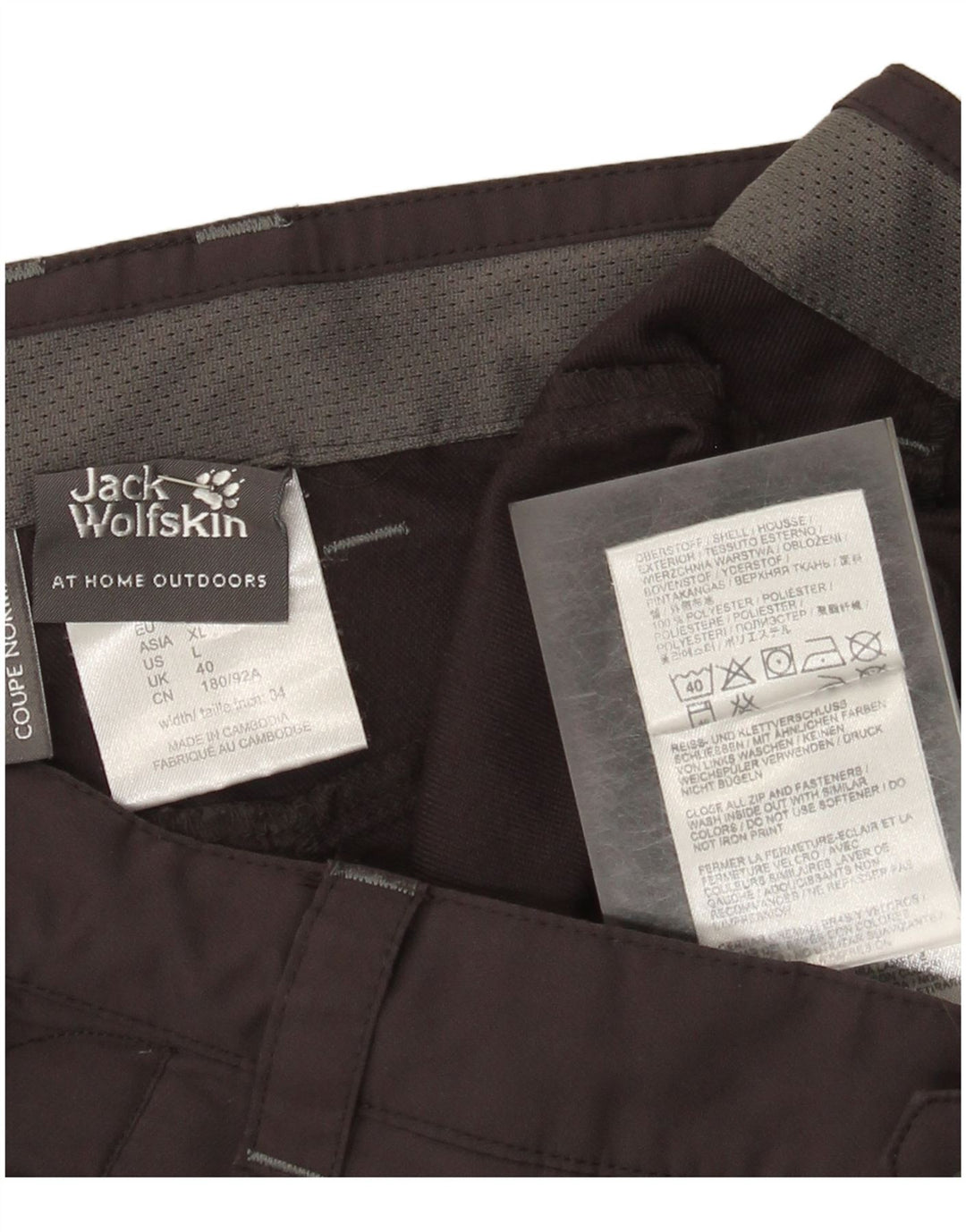 Jack Wolfskin Herre Cargo Shorts UK 40 Large W34 Grå Polyester
