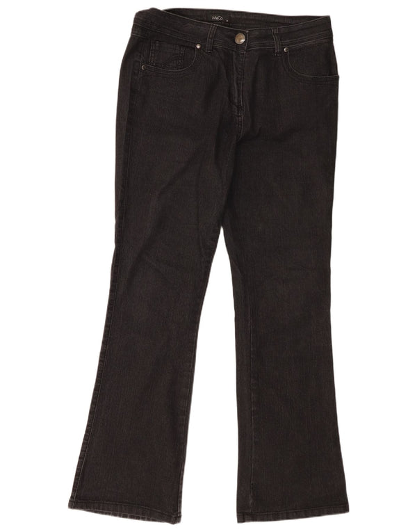 M&Co Dame Bootcut Jeans UK 12 Medium W32 L30 Sort Bomuld
