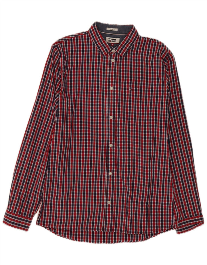 Tommy Hilfiger Herre Regular Fit skjorte Medium rød ternet bomuld