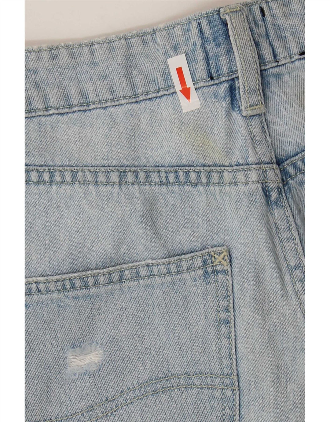 Lee Womens High-Moms Distressed Tapered Jeans US 8 Medium W26 L27 Blue
