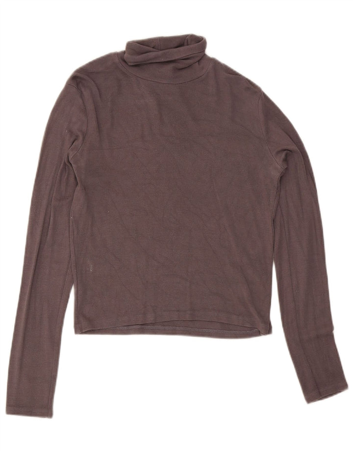 Zara Dame Crop Top Langærmet UK 14 Stor Grå