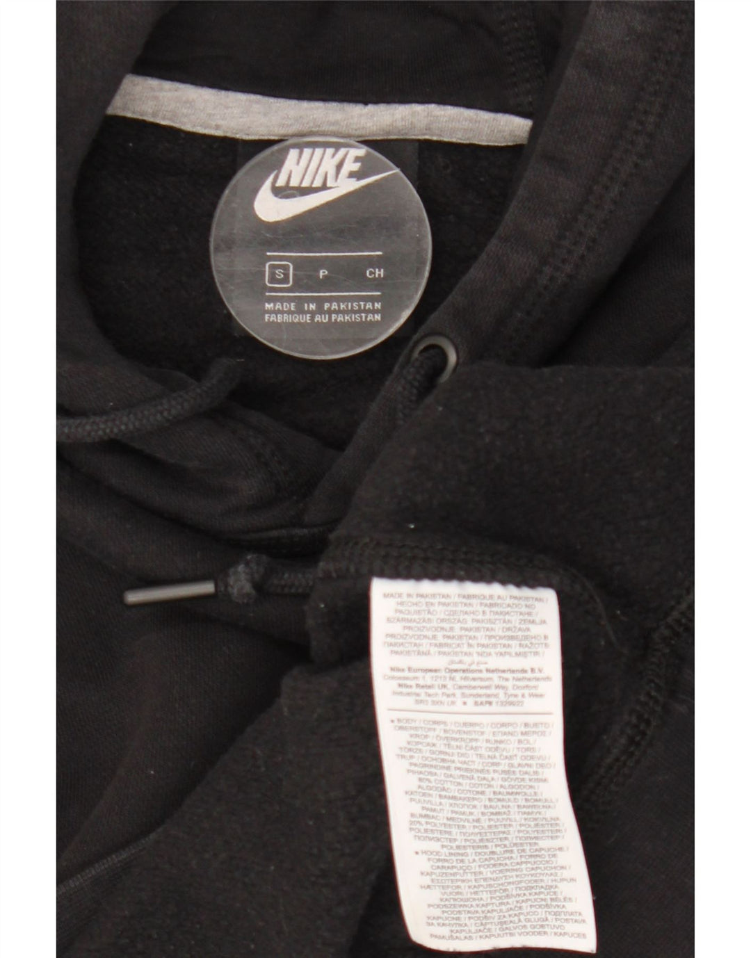 Nike hættetrøje til mænd, lille sort bomuld