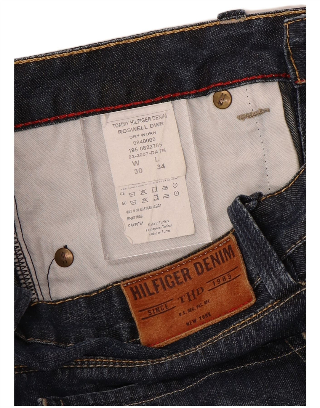TOMMY HILFIGER Straight jeans til mænd W30 L34 Marineblå bomuld