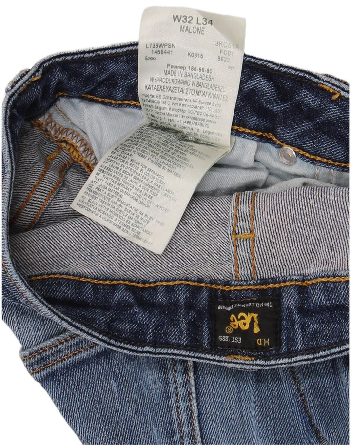 LEE Herre Malone Slim Jeans W32 L34 Blå Bomuld