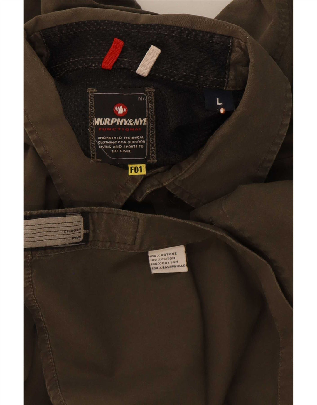 Murphy & Nye Herreskjorte Stor Khaki Bomuld
