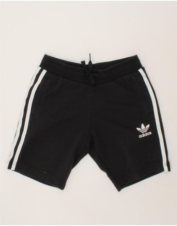 ADIDAS Boys Sport Shorts 7-8 Years  Black Cotton Vintage Adidas and Second-Hand Adidas from Messina Hembry 