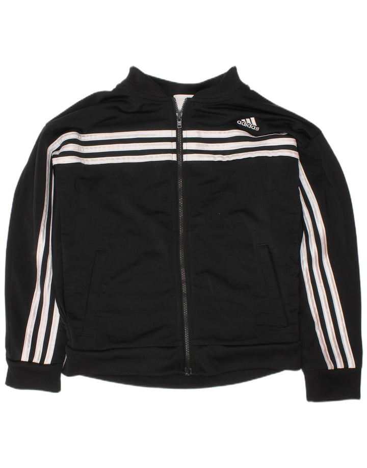 Adidas Drenge Træningsdragt Topjakke 7-8 År Lille Sort Polyester