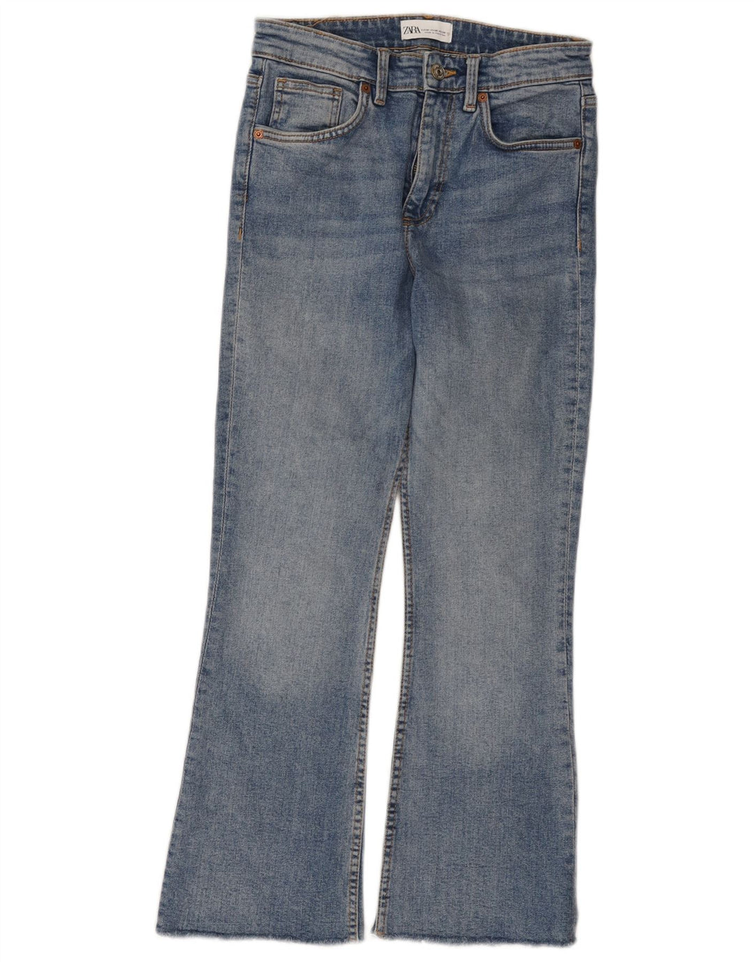 Zara Dame Bootcut Jeans EU 38 Small W28 L26 Blå