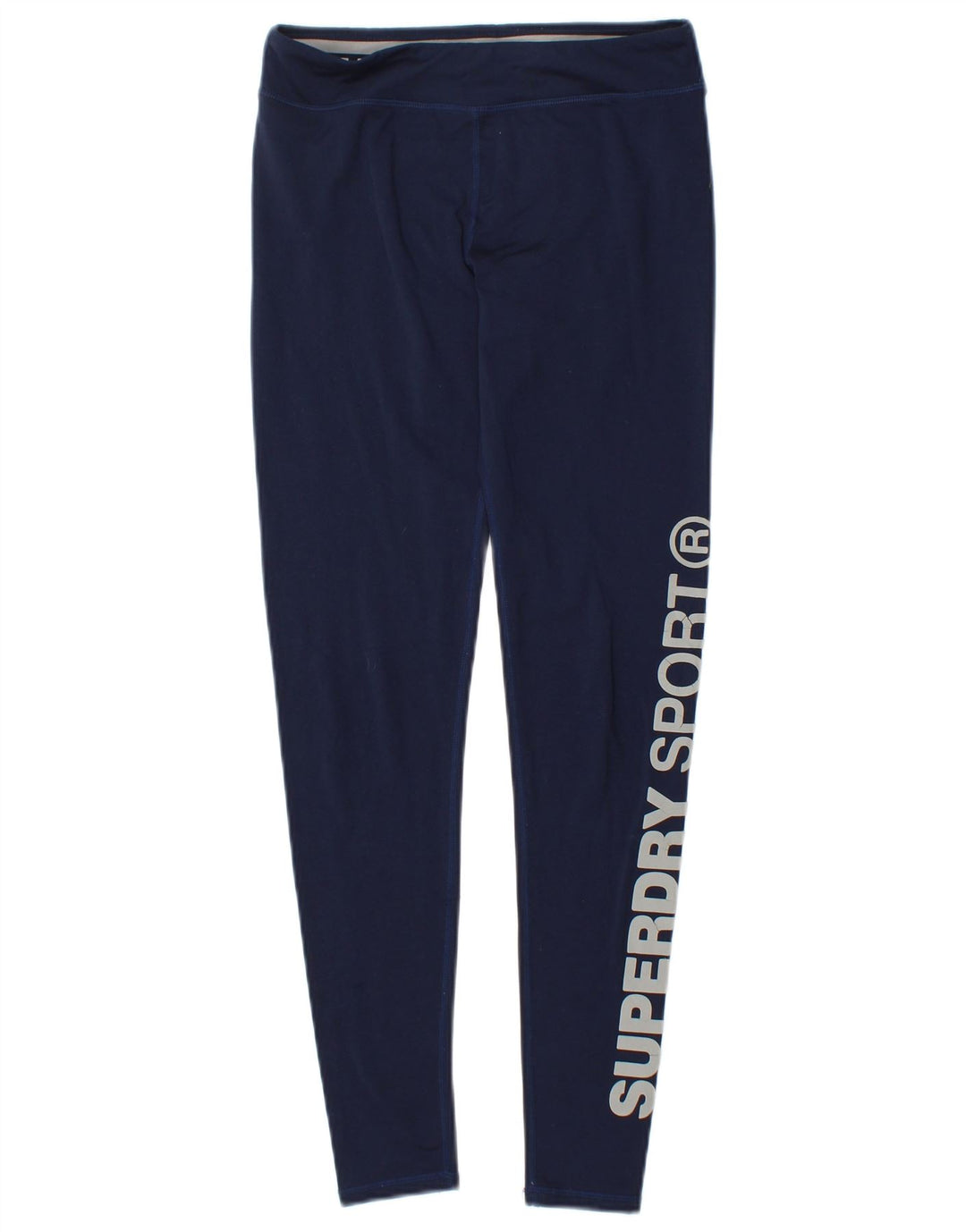 SUPERDRY Womens Graphic Leggings UK 4 XS  Navy Blue Polyester