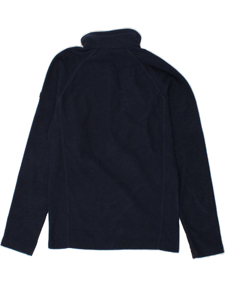REGATTA Mens Zip Neck Fleece Jumper Small Navy Blue Polyester Vintage Regatta and Second-Hand Regatta from Messina Hembry 