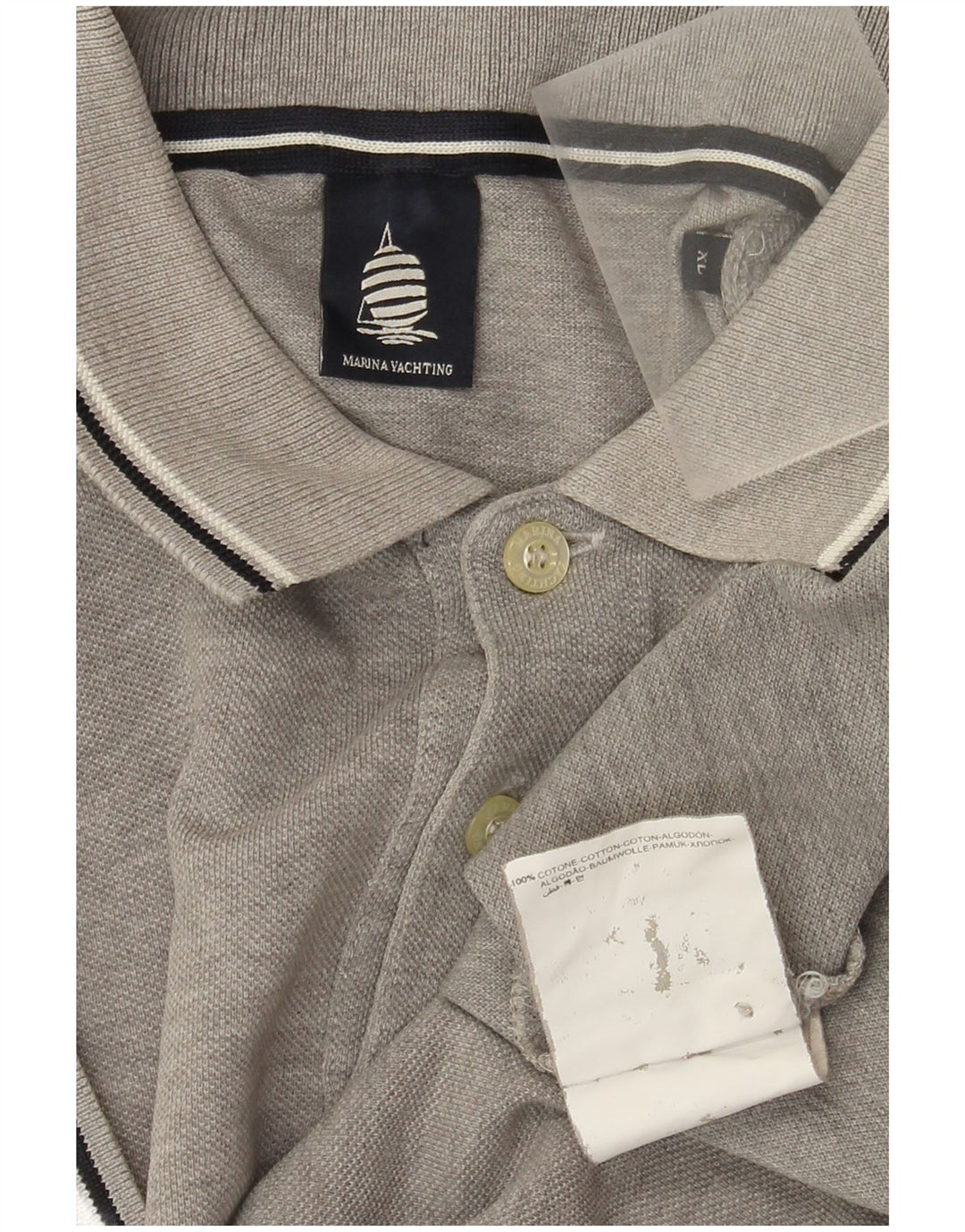 Marina Yachting Herre poloshirt XL Grå Flecked Bomuld