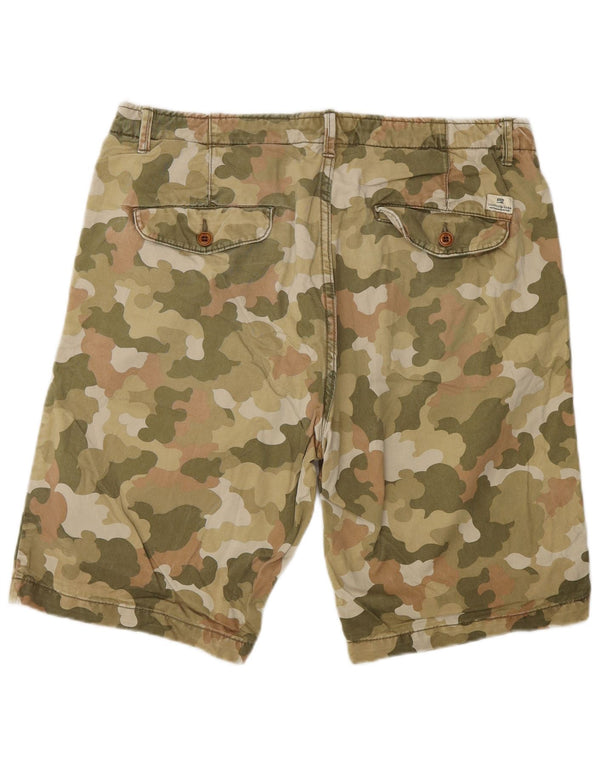SCOTCH & SODA Chino Shorts til mænd W33 Medium Khaki Camouflage Bomuld