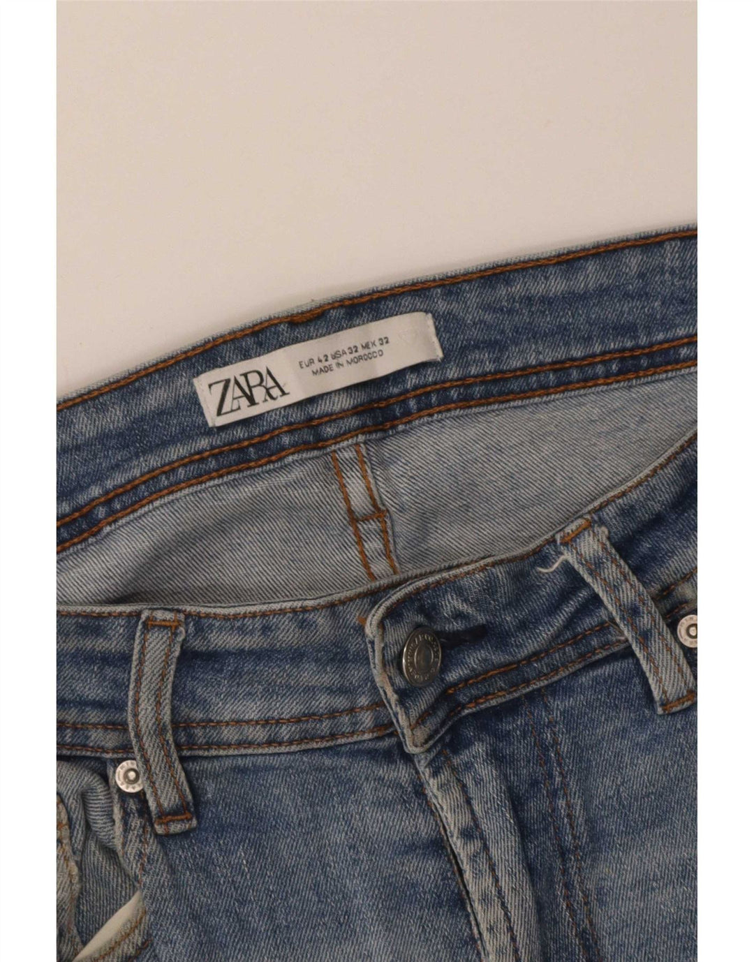 Zara Herre Denim Shorts EU 42 Large W32 Blå