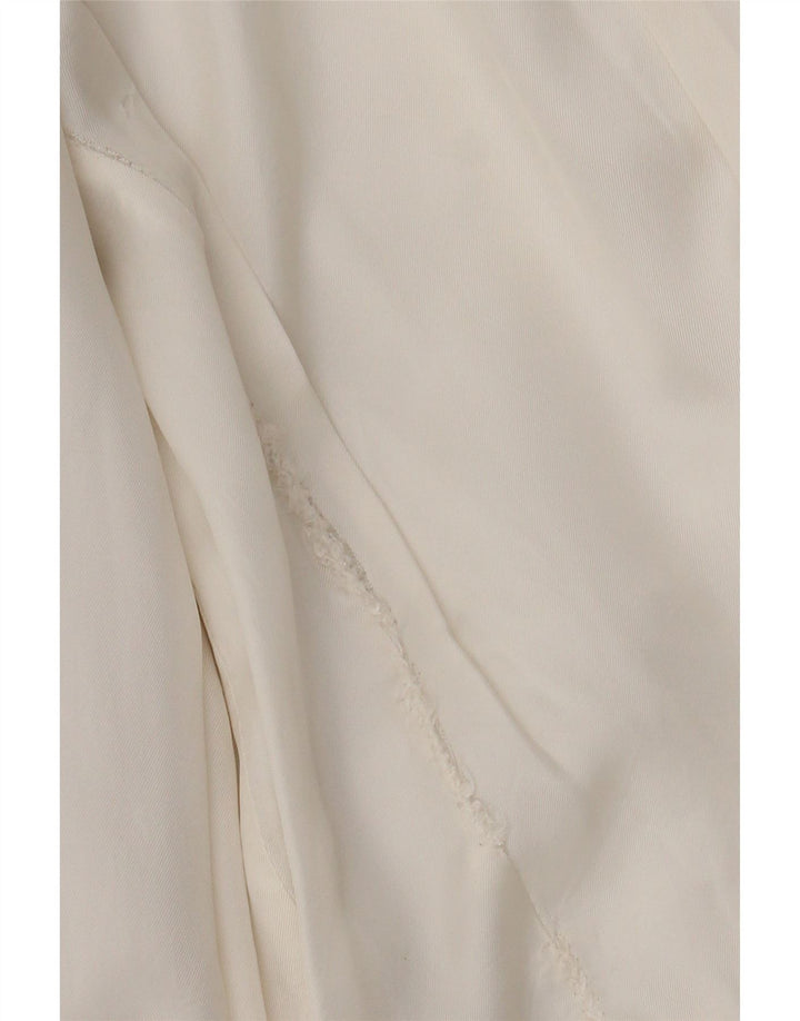 Zara Dame 3/4 ærmet åben blazerjakke UK 10 Small White