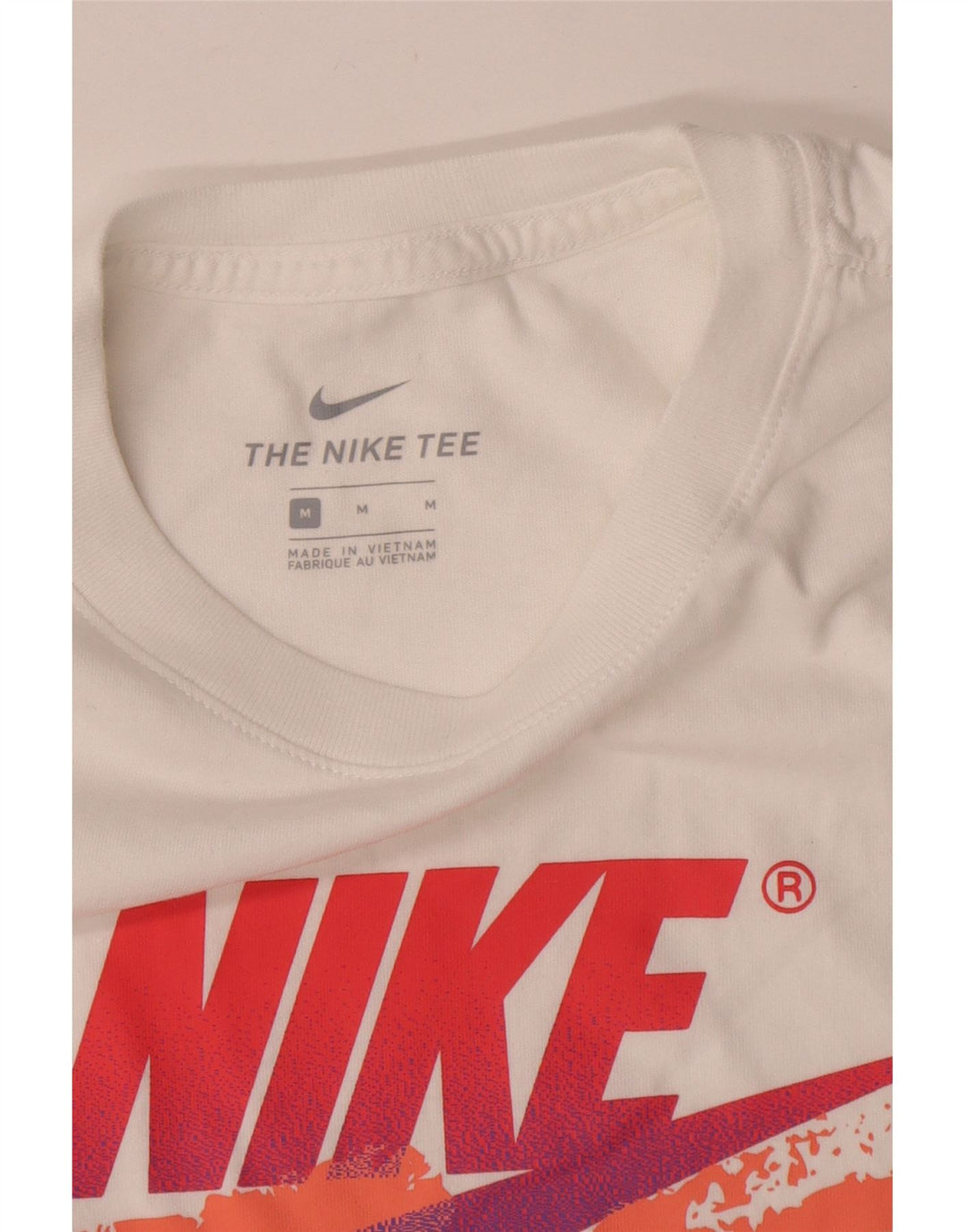 Nike grafisk t-shirt til mænd, medium hvid bomuld