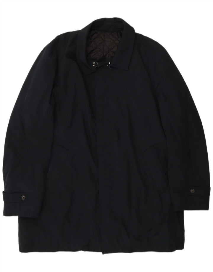 Borsalino Regnfrakke til mænd IT 56 3XL Marineblå Polyester Classic