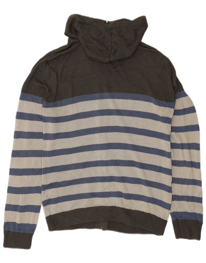 Rip Curl Herre hætte cardigan sweater Medium Grå Stribet