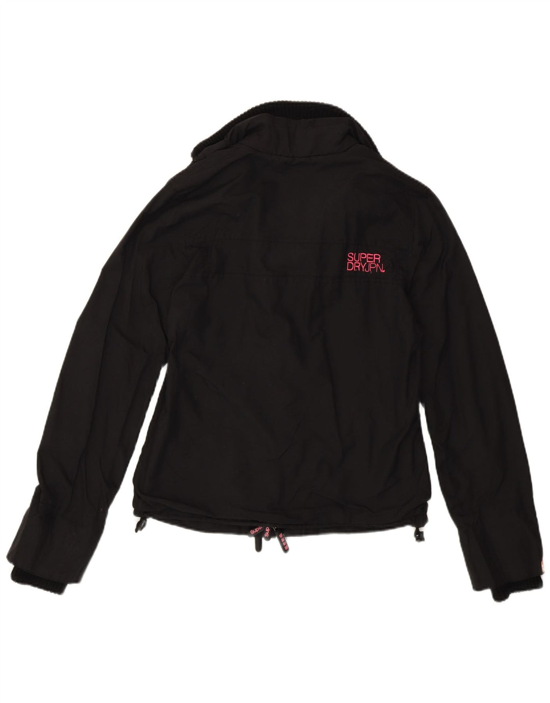 Superdry regnjakke til kvinder UK 10 Lille sort nylon
