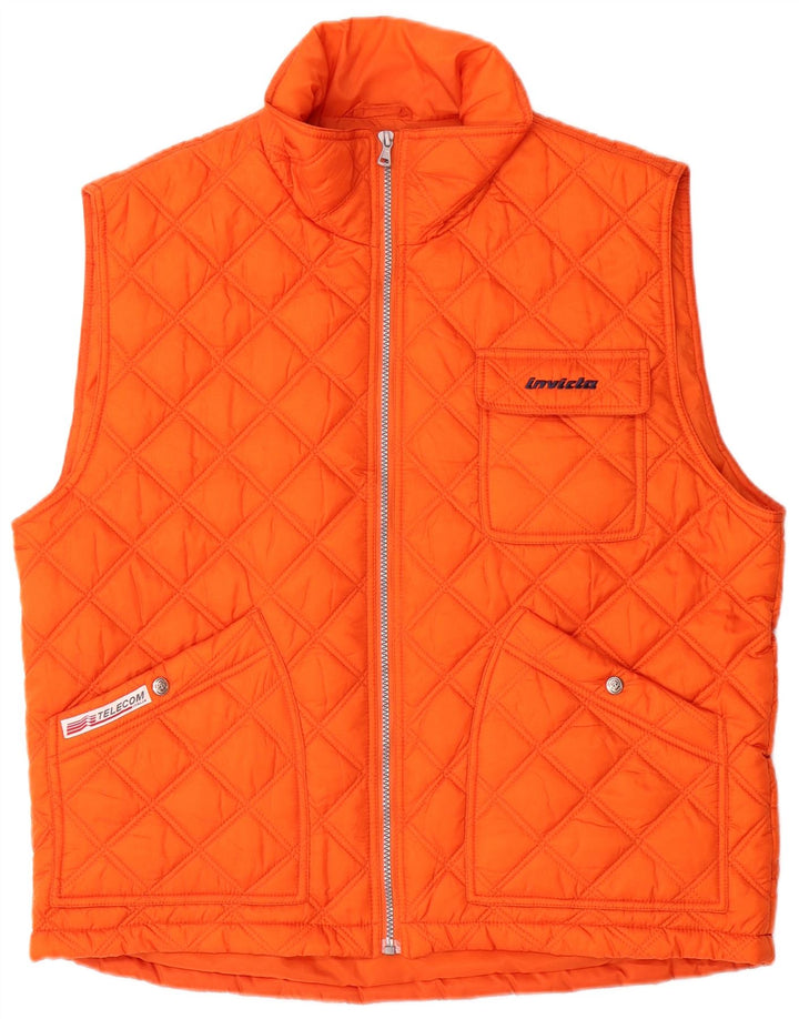 INVICTA Herre Quiltet Gilet UK 38 Medium Orange