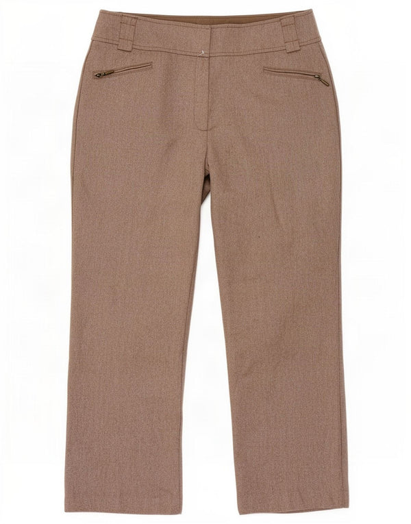 Zara Dame Autograf Tilspidsede Casual Bukser UK 18 XL W36 L26 Brun