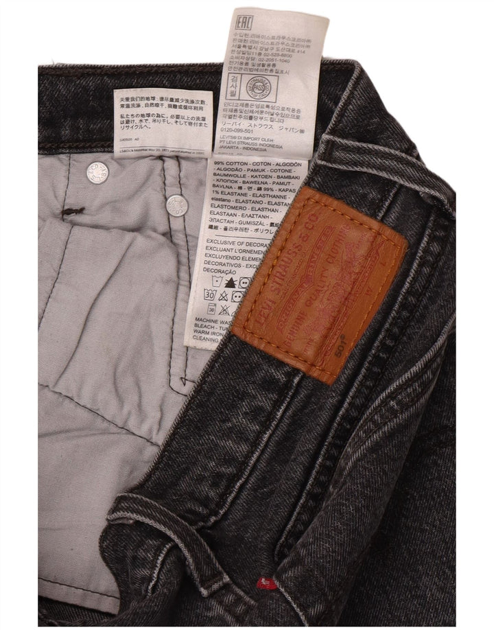 Levi's Dame 501 Straight Jeans W28 L28 Grå Bomuld