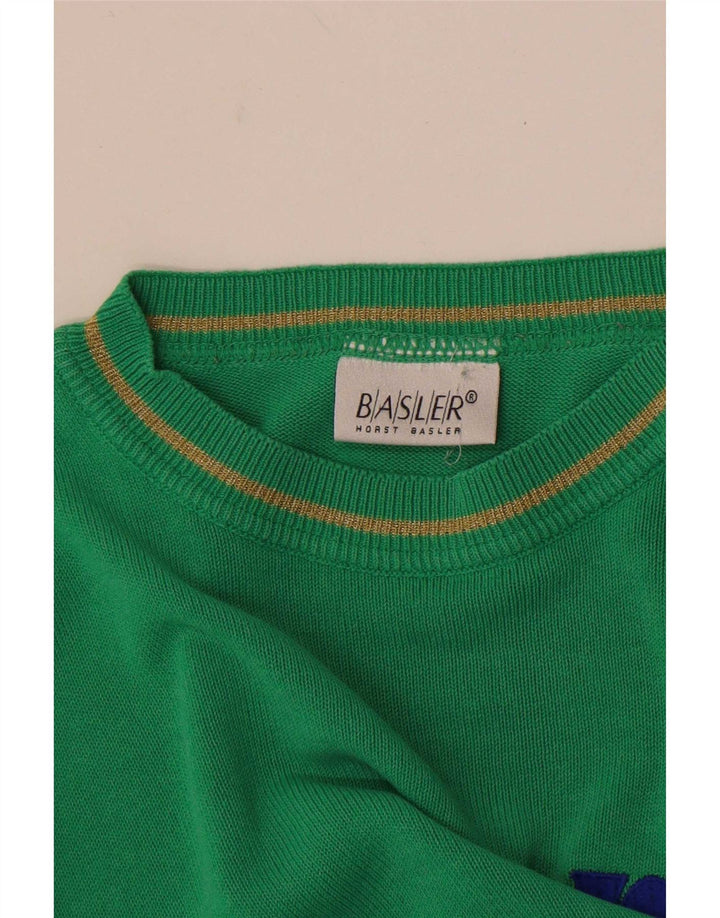 Basler Dame grafisk sweater med rund hals DK 14 Medium Grøn
