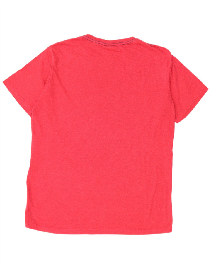 WEIRD FISH Herre grafisk T-shirt Top Stor rød bomuld