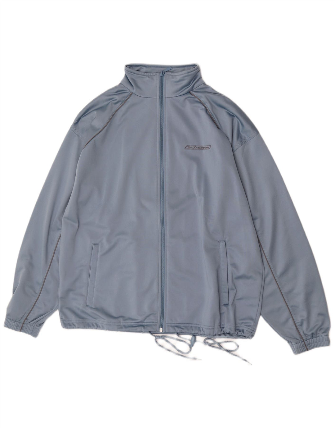 Reebok Herre Grafisk Loose Fit Træningsdragt Top Jakke Lille Blå Polyester