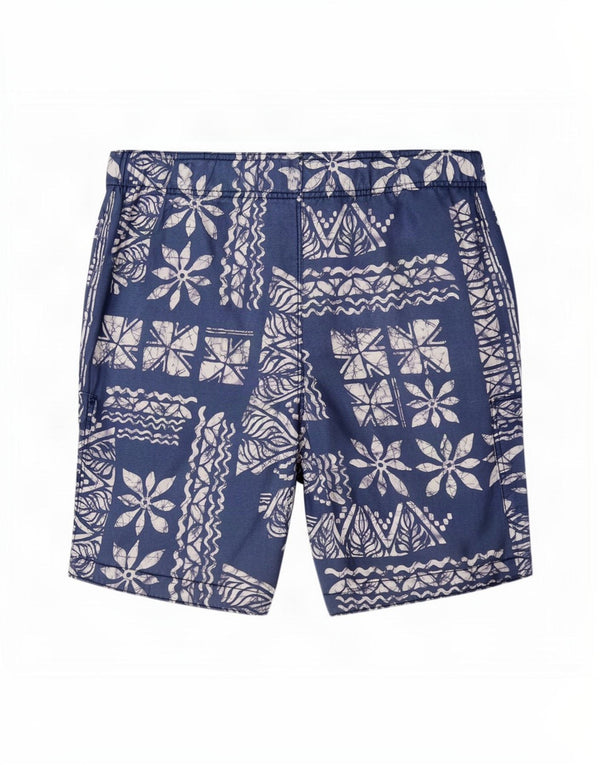 Hollister Badeshorts til mænd XL Navy Blue Floral Polyester