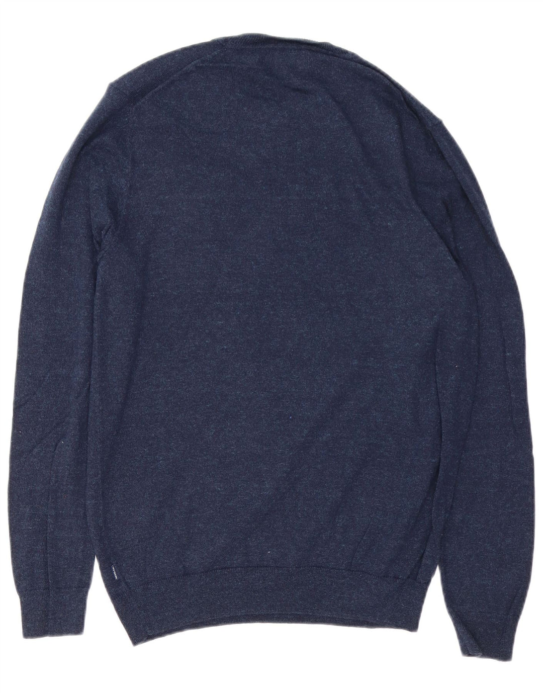 SUPERDRY sweater med rund hals til mænd Medium marineblå flækket bomuld