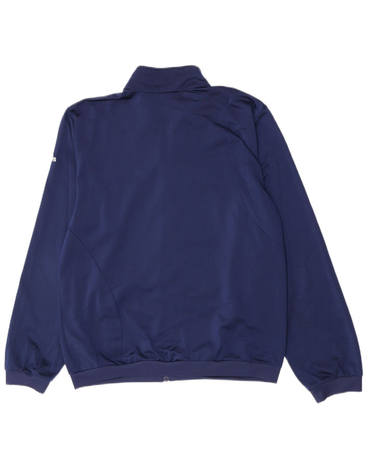 Adidas Herre grafisk træningsdragt Topjakke UK 44/46 Stor marineblå polyester