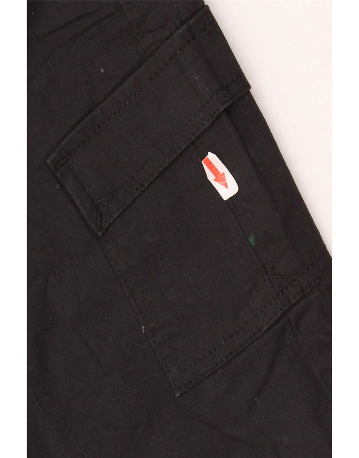 Lee Womens Mid Rise Cargo Shorts US 6 Medium W30 Black Bomuld