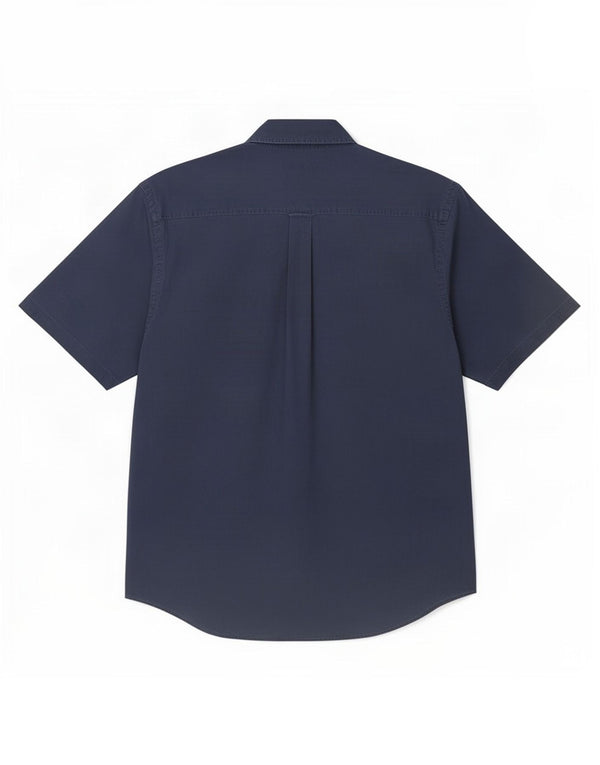 Nautica Mens Short Sleeve Shirt XL Navy Blue Cotton
