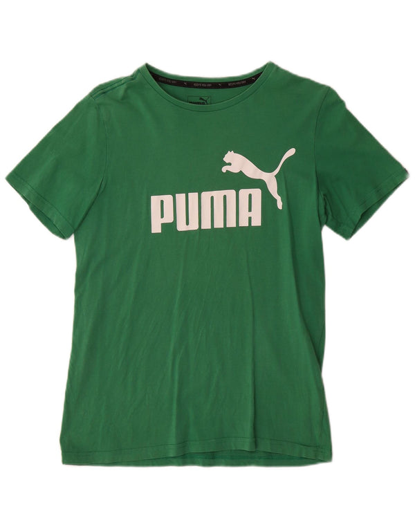 Puma drenge grafisk t-shirt top 13-14 år grøn bomuld