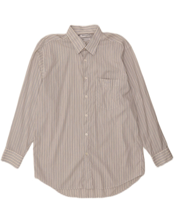 Pierre Cardin herreskjorte XL blå stribet bomuld