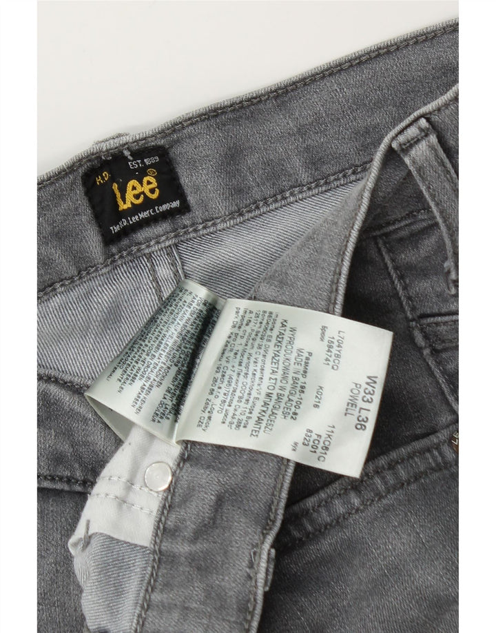 LEE Herre Powell Slim Jeans W33 L32 Grå Bomuld