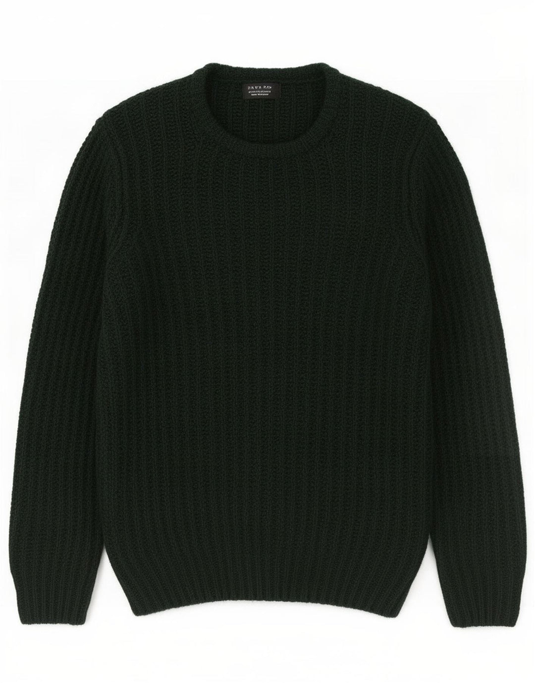 Zara Herre Crew Neck Jumper Sweater Medium Grøn Akryl