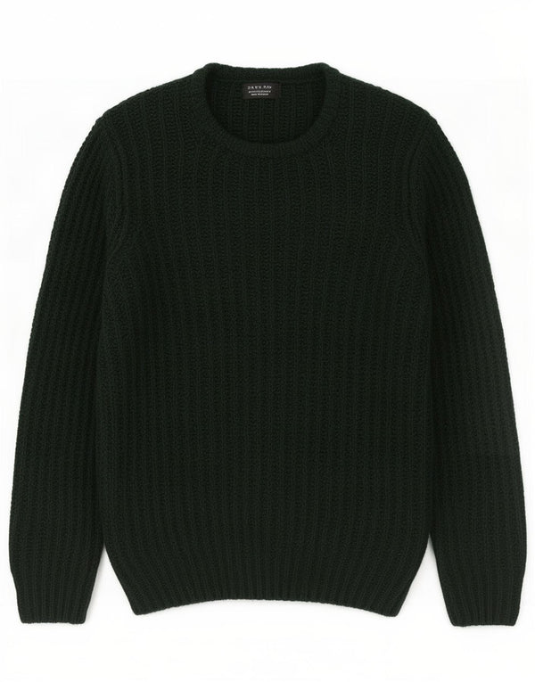Zara Herre Crew Neck Jumper Sweater Medium Grøn Akryl
