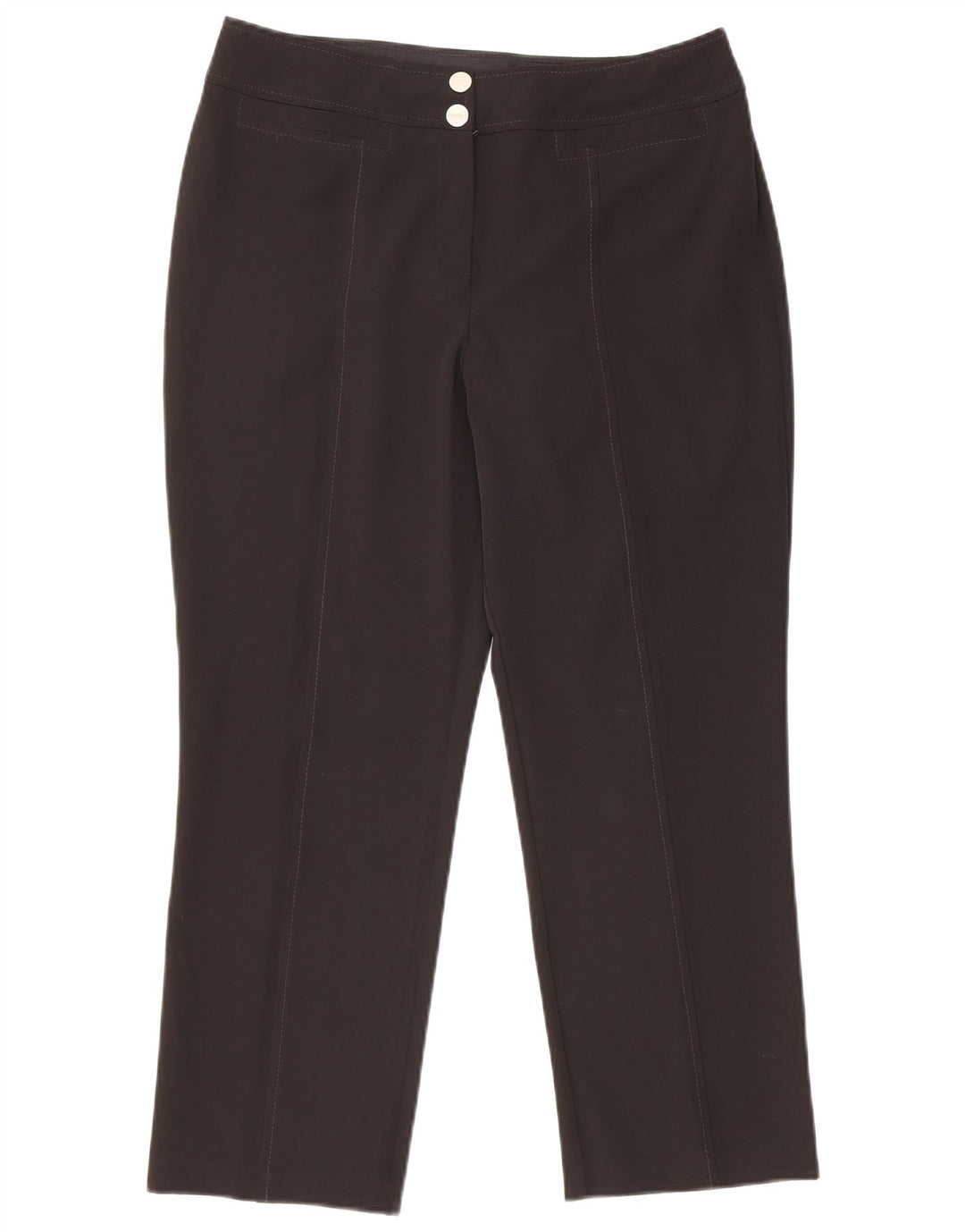 MARKS & SPENCER Dame Cropped Trousers UK 12 Medium W30 L24 Black