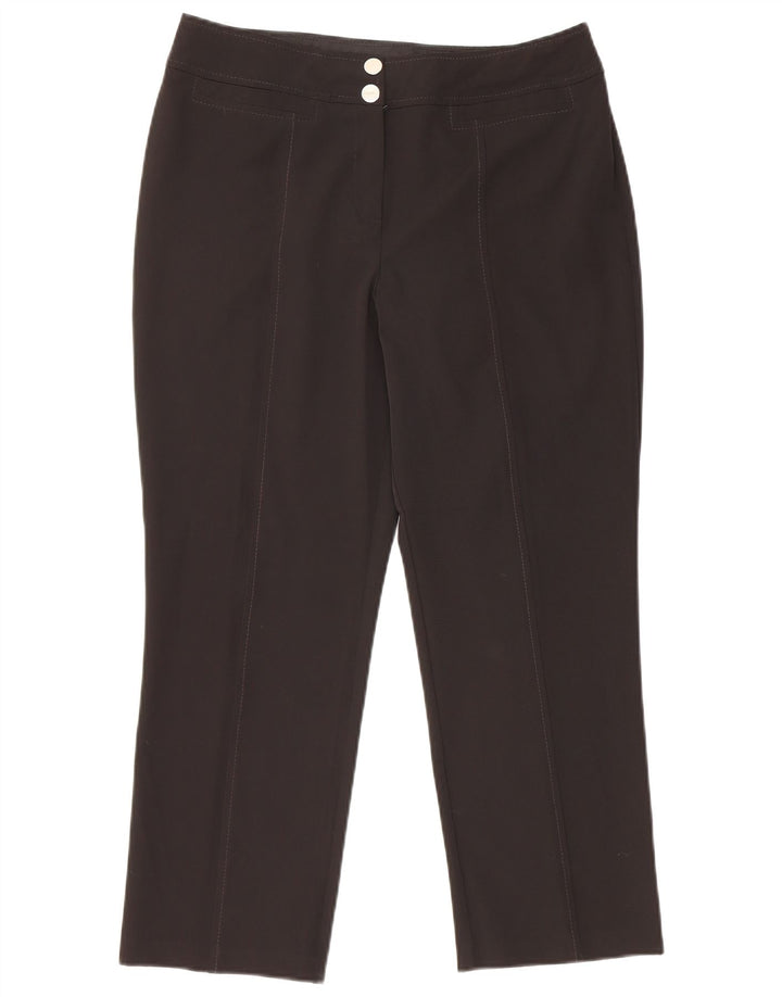 MARKS & SPENCER Dame Cropped Trousers UK 12 Medium W30 L24 Black