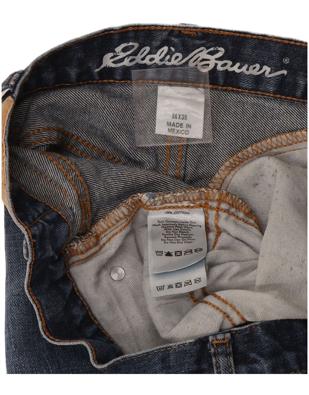 Eddie Bauer Straight Jeans til mænd W36 L30 blå bomuld